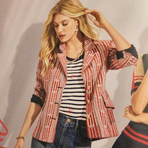 CAbi Patchwork Blazer jacket Spring 2022 size small NWT